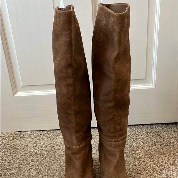 Sam Edleman Brown Suede Leather Upper Knee-High Pointed Toe Boots - Size 8.5 - Picture 6 of 16